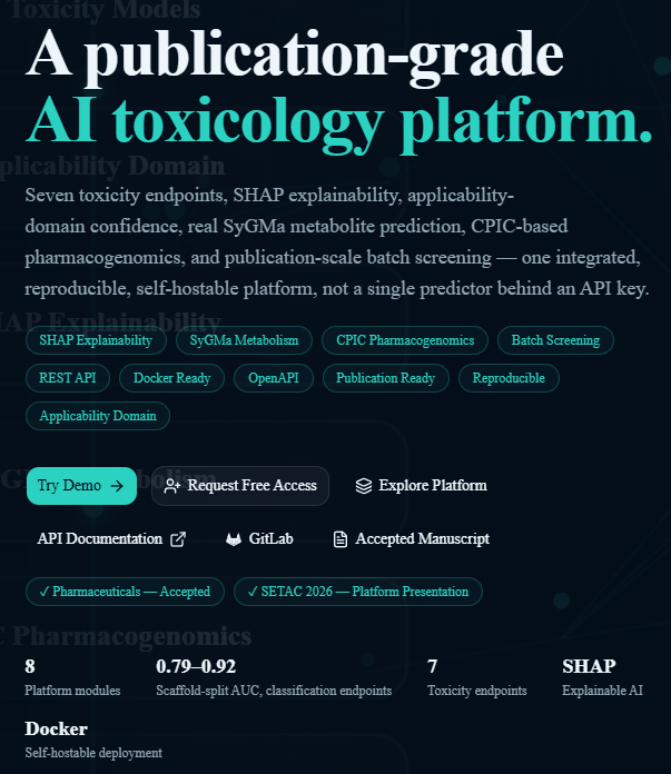 MultiEndpointTox — AI toxicology platform overview